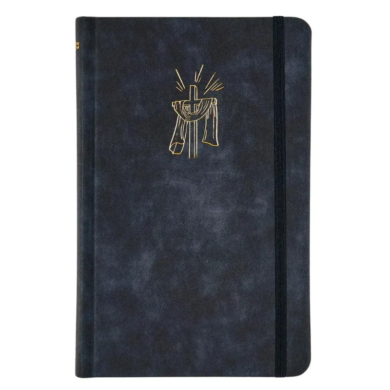 Bíblia Sagrada Slim Nvi - Luxo - Tecido Azul Marinho Sobre Capa Dura - Com Elástico