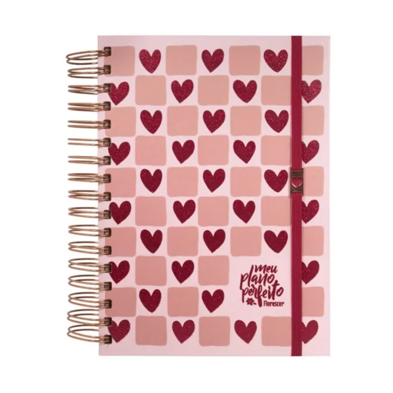MEU PLANO PERFEITO: FLORESCER, PLANNER SEM DATA PARA ADOLESCENTES, CAPA CORAÇÃO | PLANNER 2027
