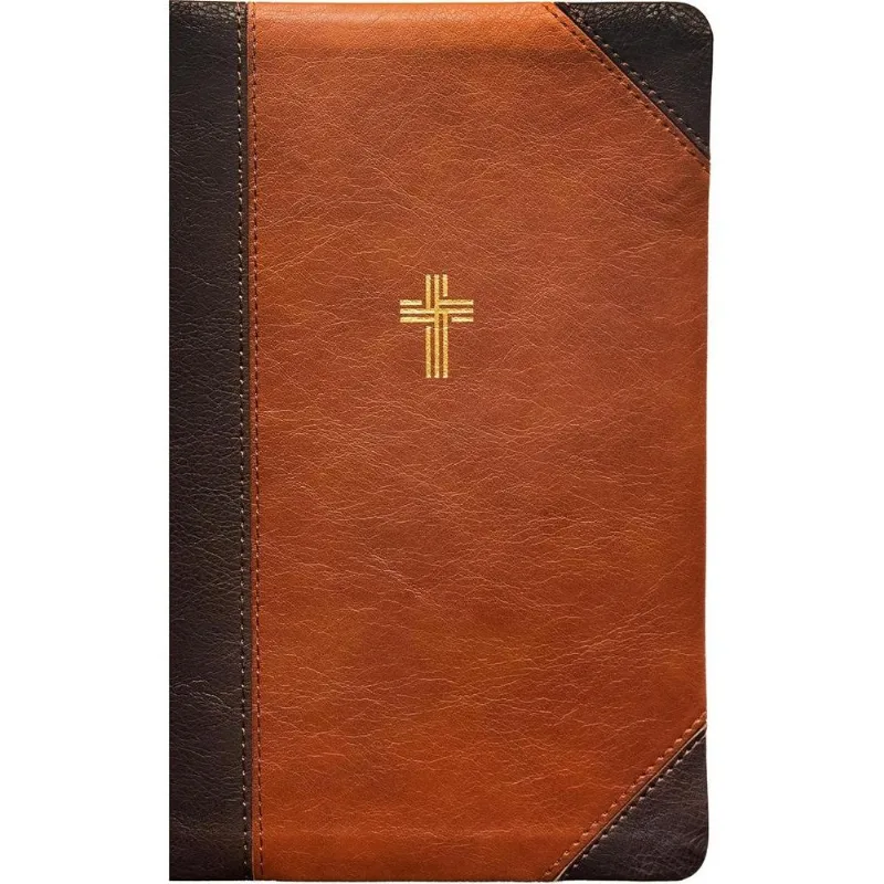 Bíblia Sagrada Acf - Letra Grande - Índice De Dedo - Capa Luxo - Marrom Em Dois Tons