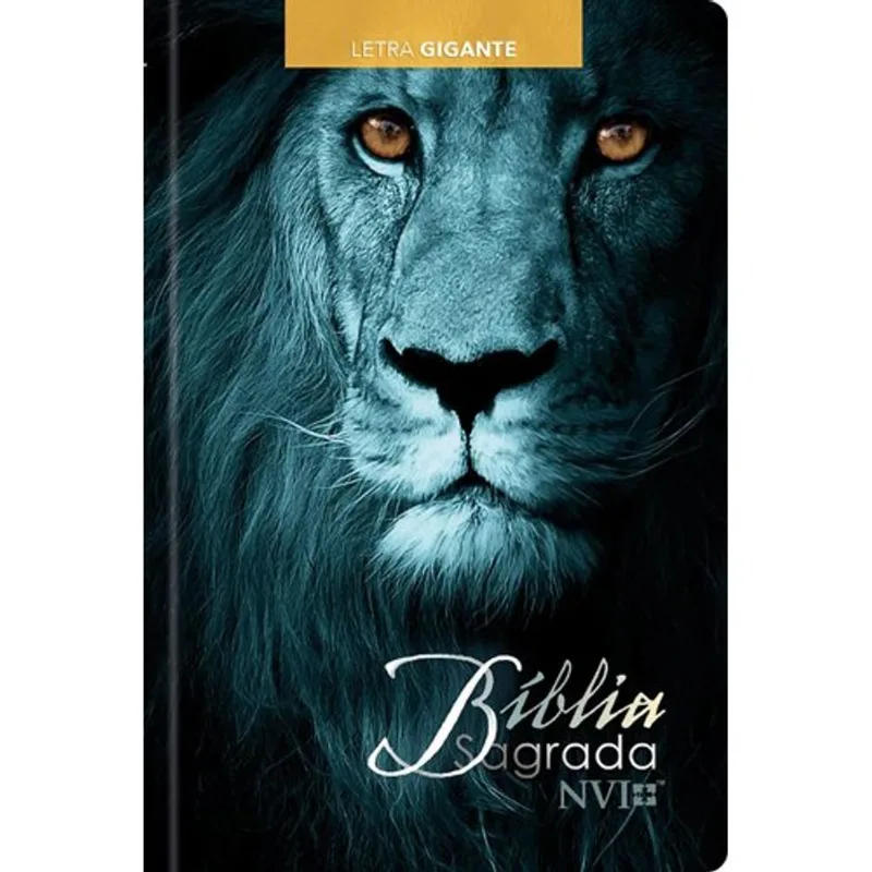 LIVRO BÍBLIA SAGRADA NVI - LETRA GIGANTE - LEÃO AZUL (MP) - PAO DIARIO