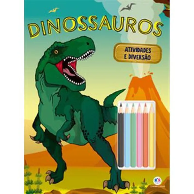 Livro De Colorir Dinossauros Atividade E Diversão Ciranda Cultural (MP)