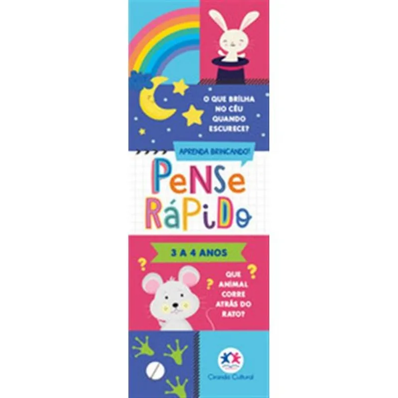 Livro Pense Rápido 3 A 4 Anos Ciranda Cultural (MP)