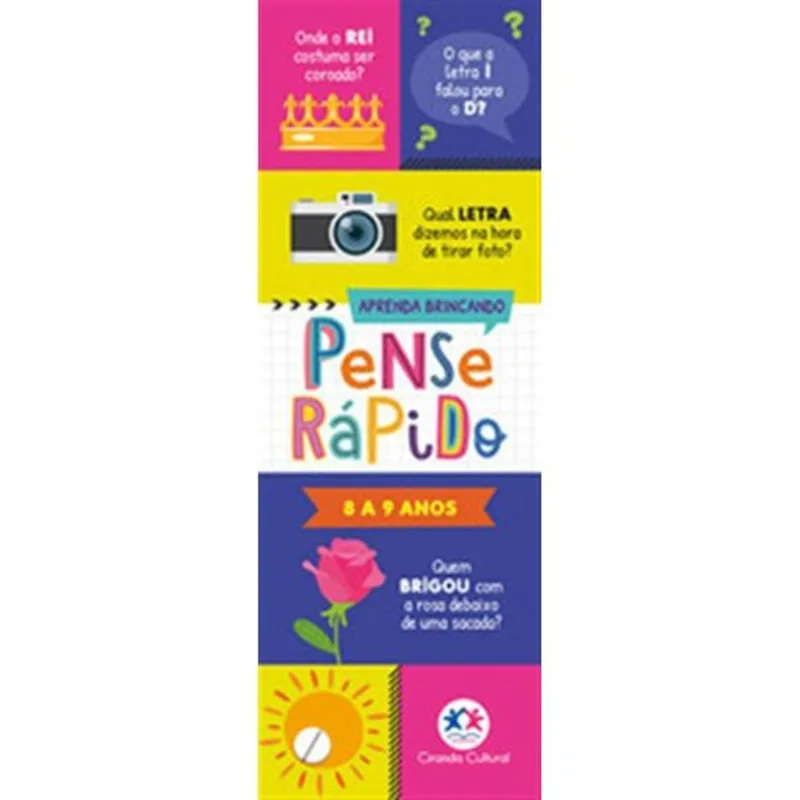 Livro Pense Rápido 8 A 9 Anos Ciranda Cultural (MP)