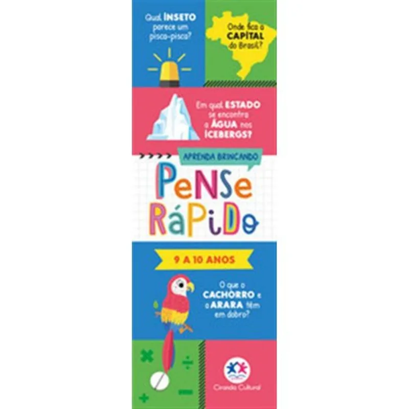Livro Pense Rápido 9 A 10 Anos Ciranda Cultural (MP)