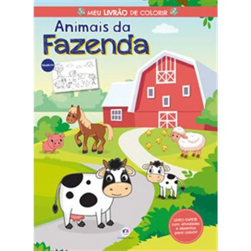 Livro Animais Da Fazenda Meu Livrão De Colorir Ciranda Cultural (MP)