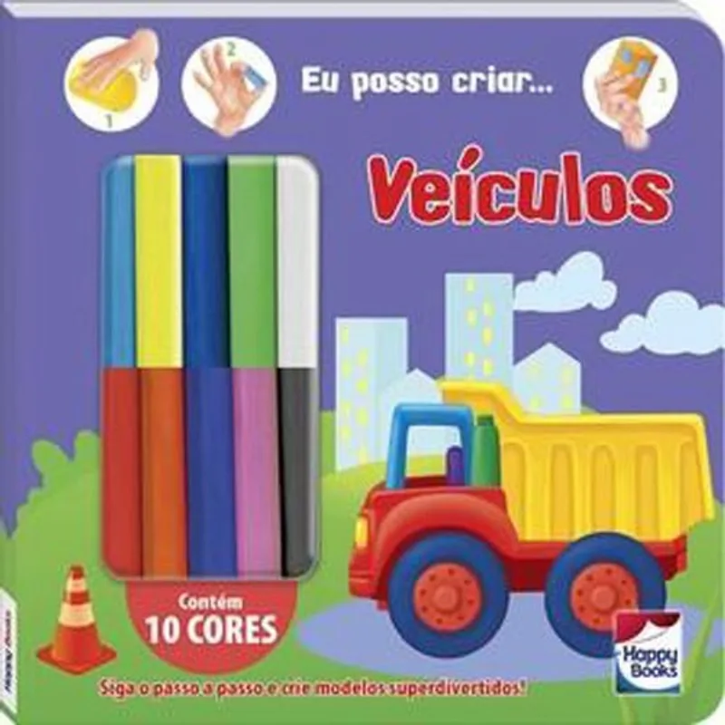 Livro Criando Com Massinha! Veículos Happy Books (MP)