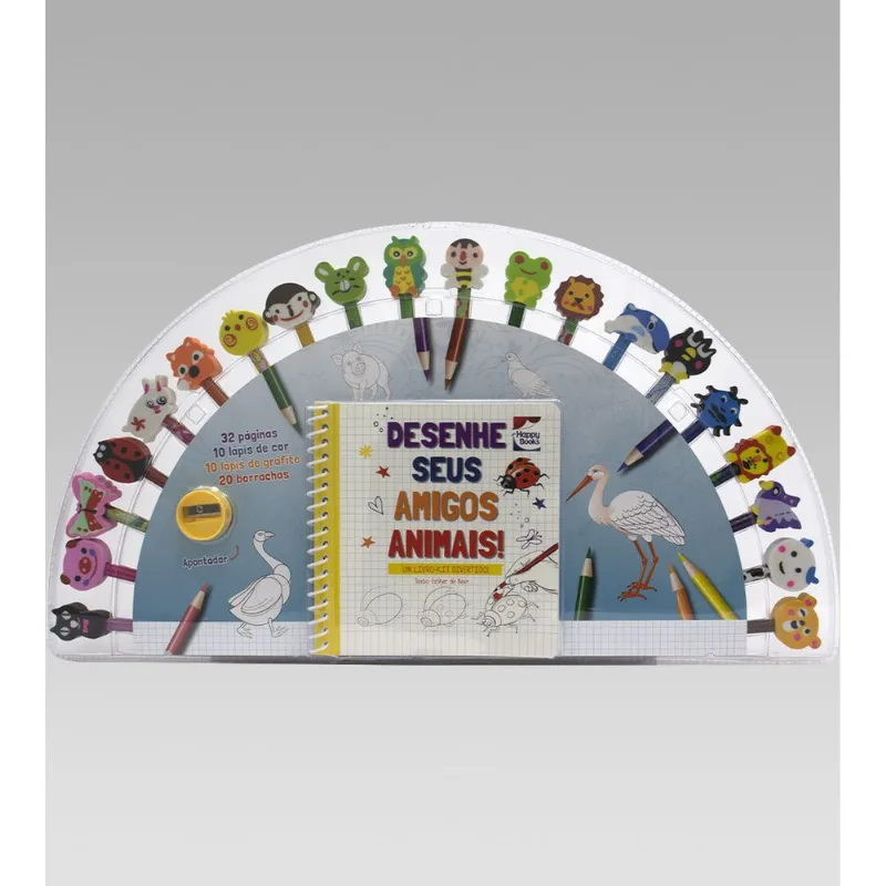 Livro Kit Divertido Desenhe seus Amigos Animais Desenhe seus Amigos Animais