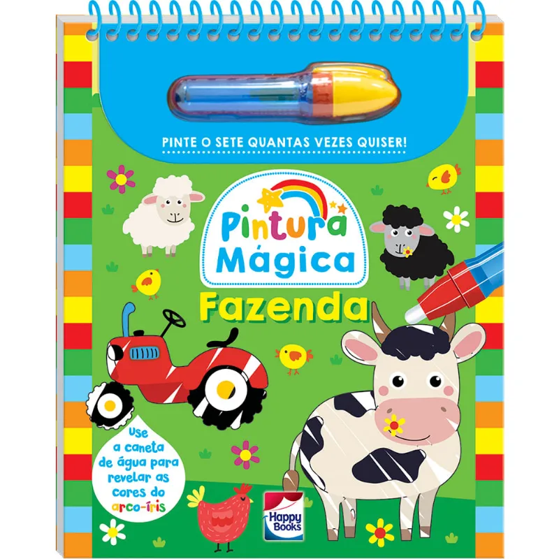 Livro para Colorir - Happy Books - Pintura Mágica: Fazenda - Catavento