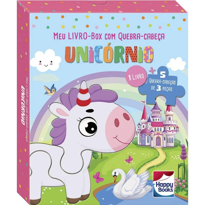 Livro - Meu Livro-Box com Quebra-Cabeça - Unicórnio