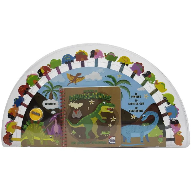 Kit de Desenho - Livro Kit Divertido - Desenhe Dinossauros - Catavento