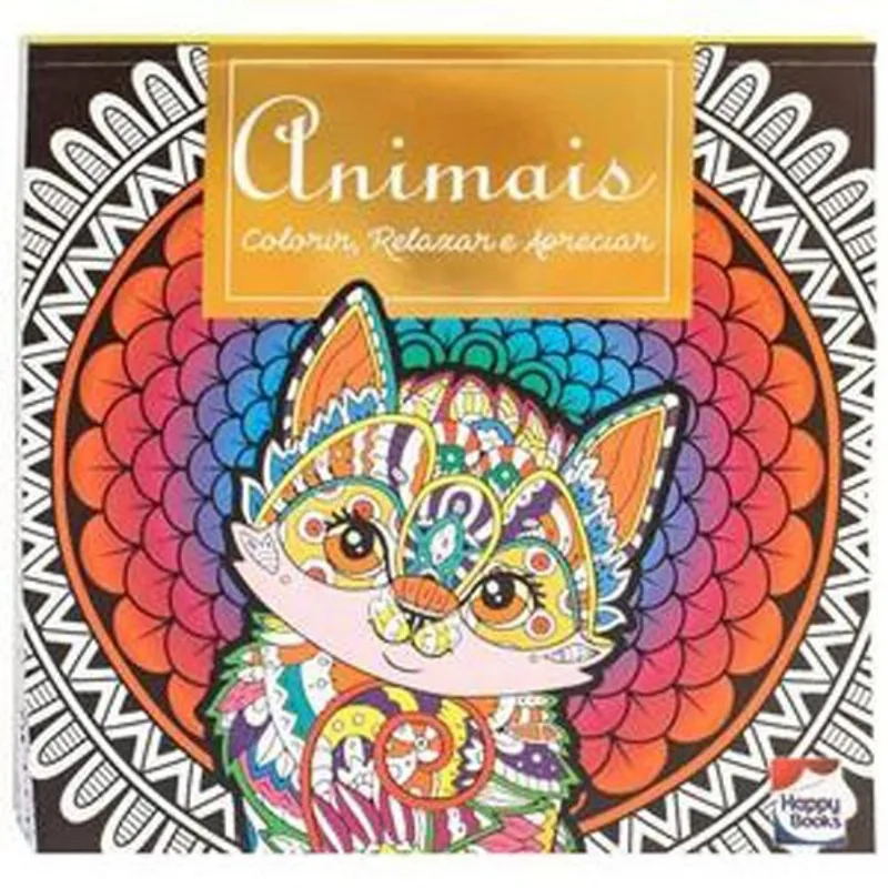 Livro Colorir, Relaxar E Apreciar: Animais Happy Books (MP)
