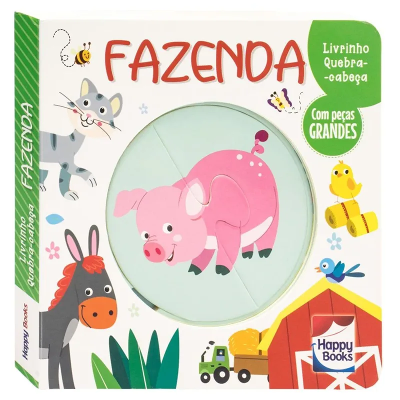 Livrinho Quebra-cabeca - Fazenda HAPPY BOOKS EDITORA - Todolivro - Brinquedos