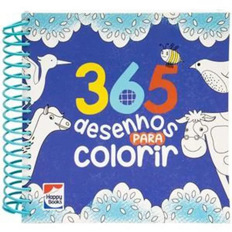 Livro 365 Desenhos Para Colorir Azul Happy Books (MP)