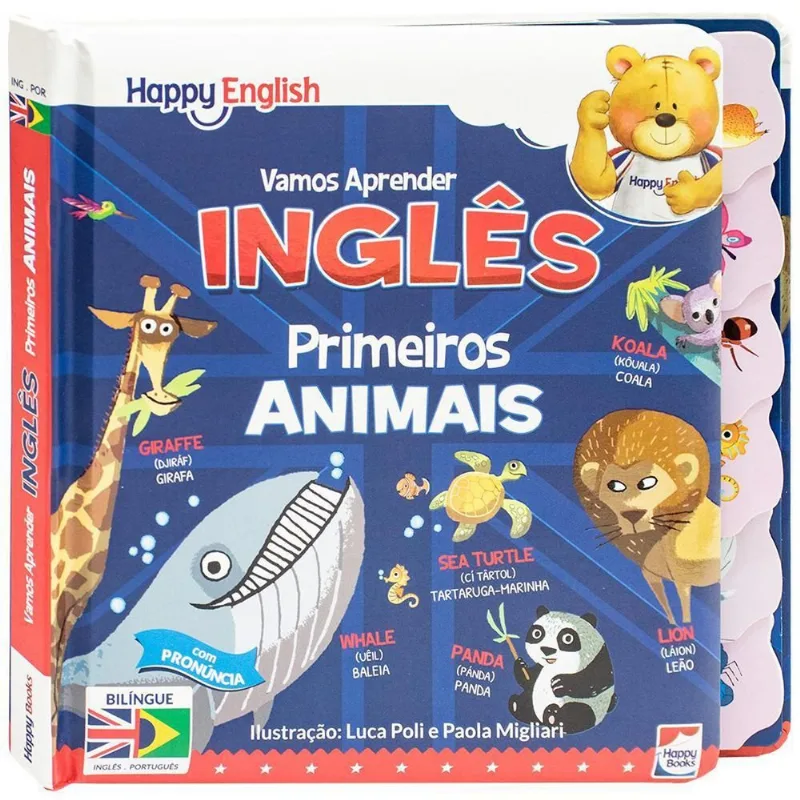 Livro Happy English Vamos Aprender: Primeiros Animais Happy Books (MP)