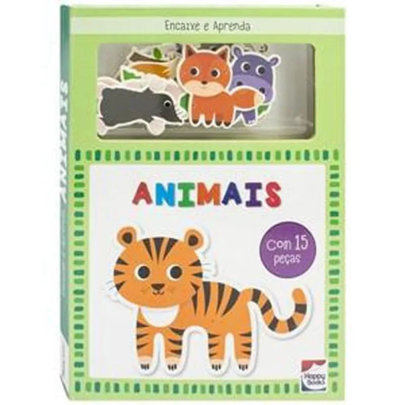 Livro Encaixe E Aprenda: Animais Happy Books (MP)