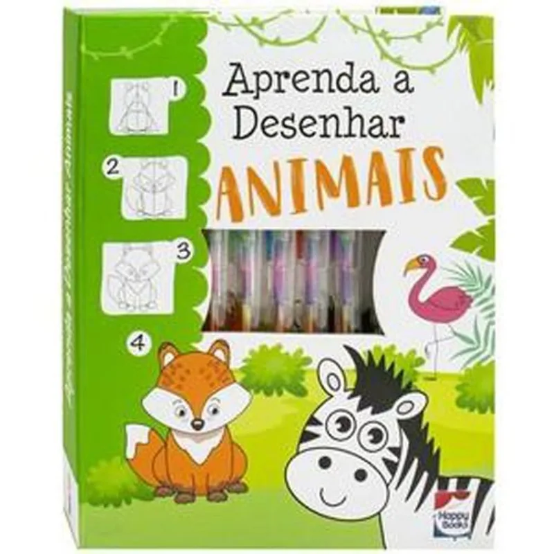 Livro Aprenda A Desenhar: Animais Happy Books (MP)