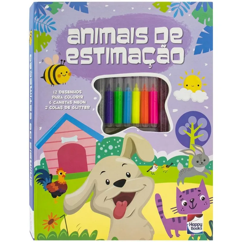 Livro - Meu Adorável Superkit de Colorir - Animais de Estimação - Happy Books