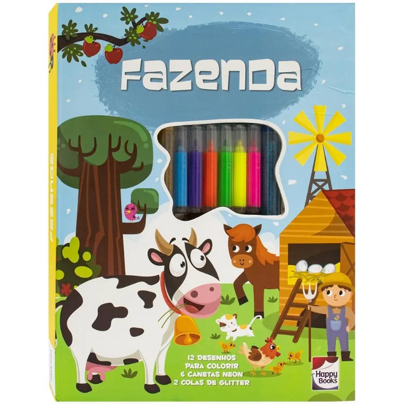 Livro - Meu Adorável Superkit de Colorir - Fazenda
