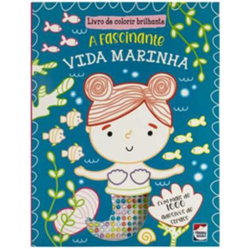 Livro De Colorir Brilhante: A Fascinante Vida Marinha Happy Books (MP)