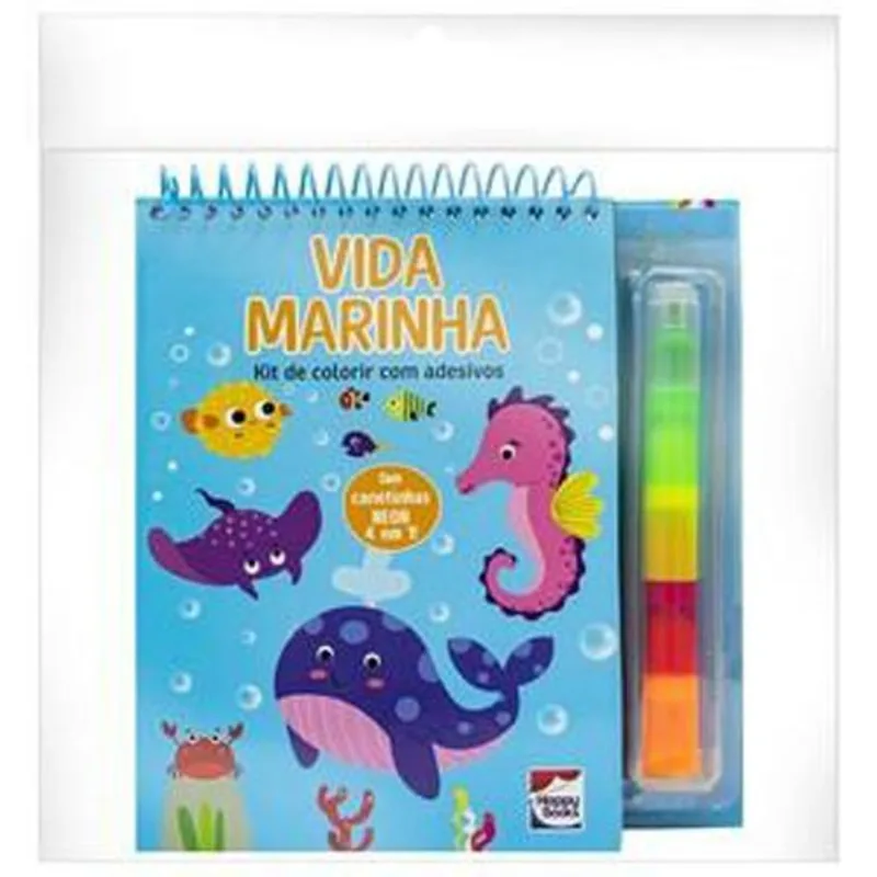 Livro Livrinho 4 Em 1: Vida Marinha Happy Books (MP)