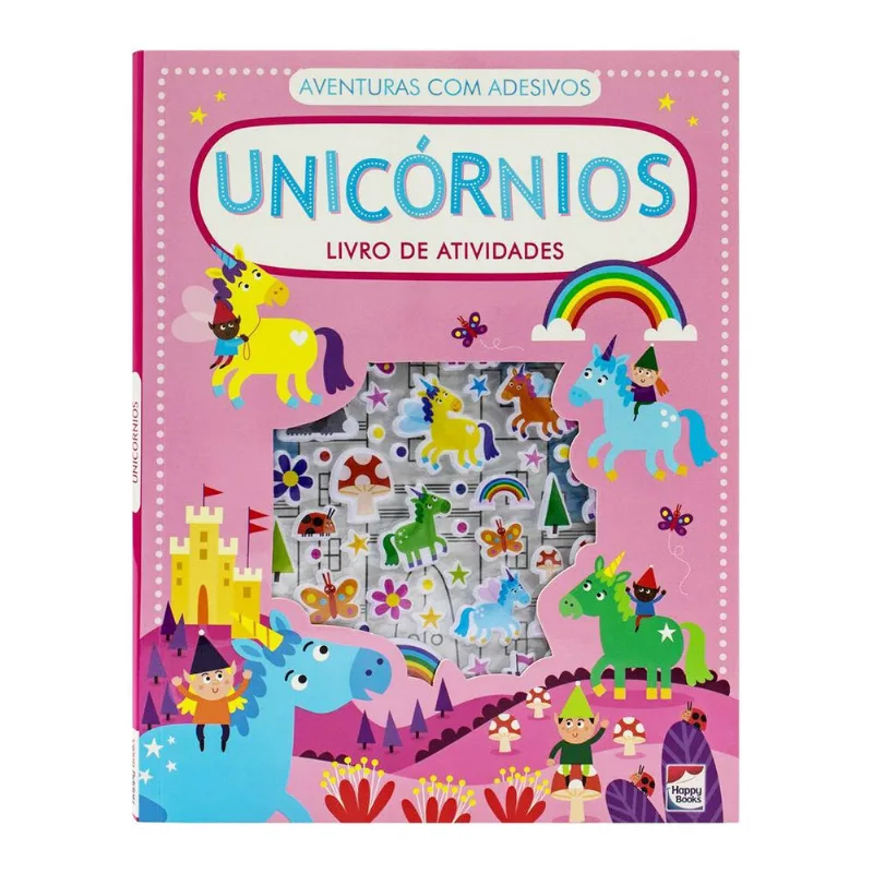 Livro Aventuras com Adesivos - Unicórnios Unicórnios