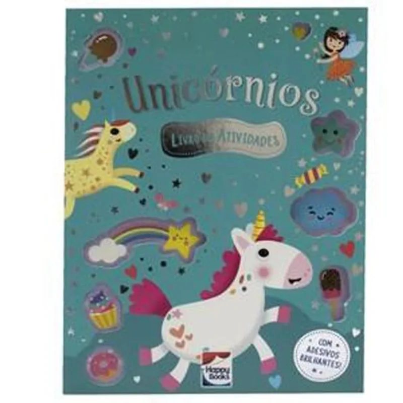 LIVRO MEU LIVRO DE ADESIVOS BRILHANTES: UNICÓRNIOS (MP) - HAPPY BOOKS