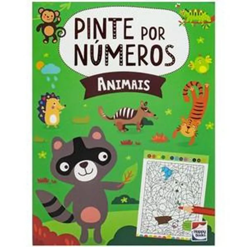 Livro Pinte Por Números: Animais Happy Books (MP)