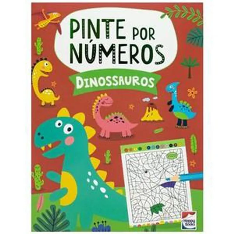 Livro Pinte Por Números Dinossauros Happy Books (MP)