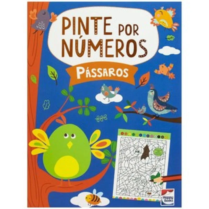 Pinte por números - Pássaros - Happy Books