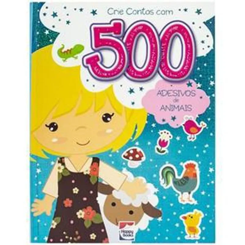 Livro Crie Contos Com 500 Adesivos: Animais Happy Books (MP)