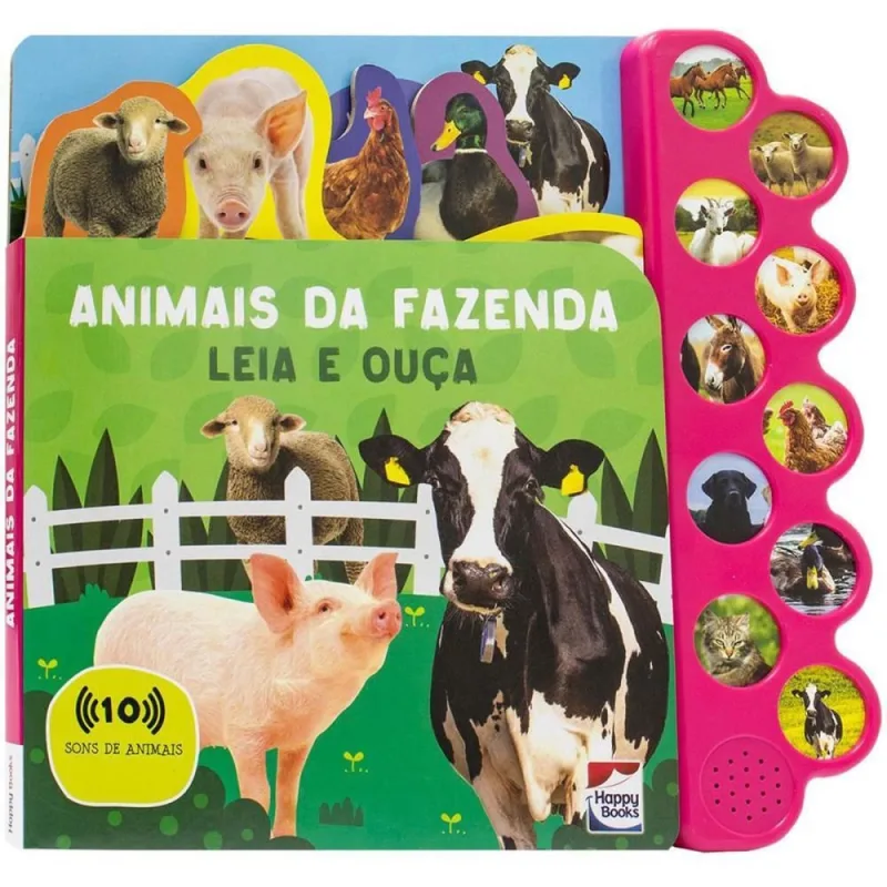 Livro Sonoro Animais 27X28CM 10 SONS 10PG - Todolivro
