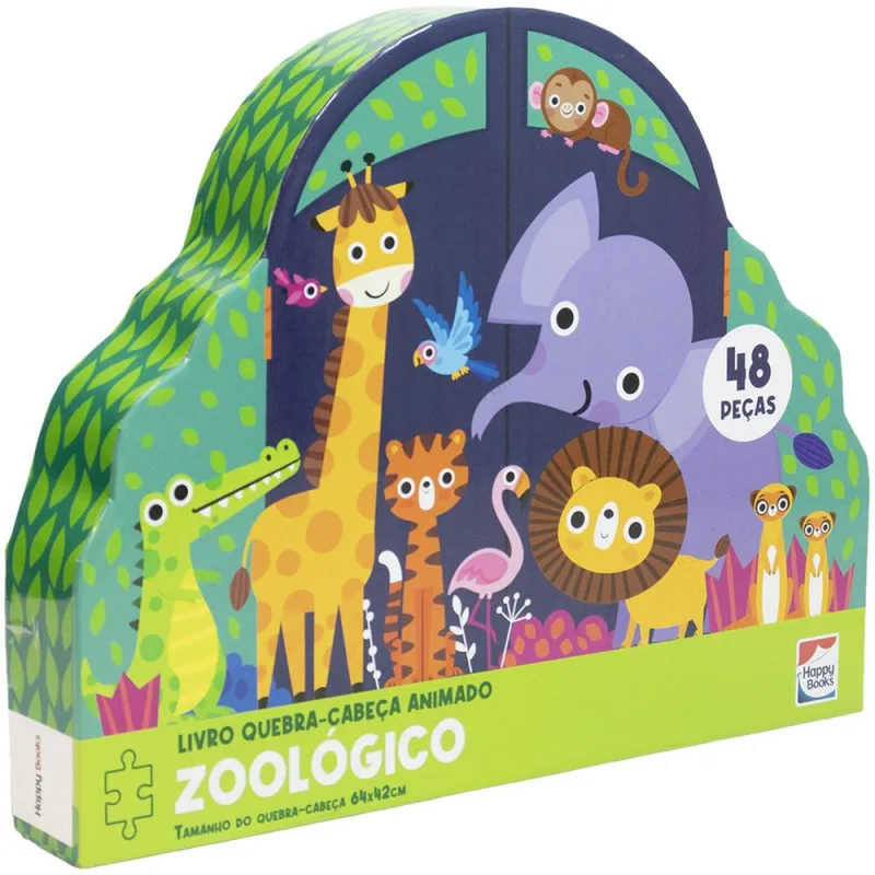 Livro Quebra-Cabeça Animado: Zoológico - LC - Livros