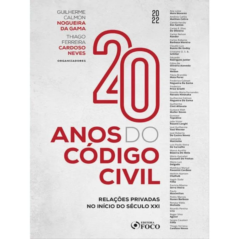20 ANOS DO CÓDIGO CIVIL - 1ª ED - 2022