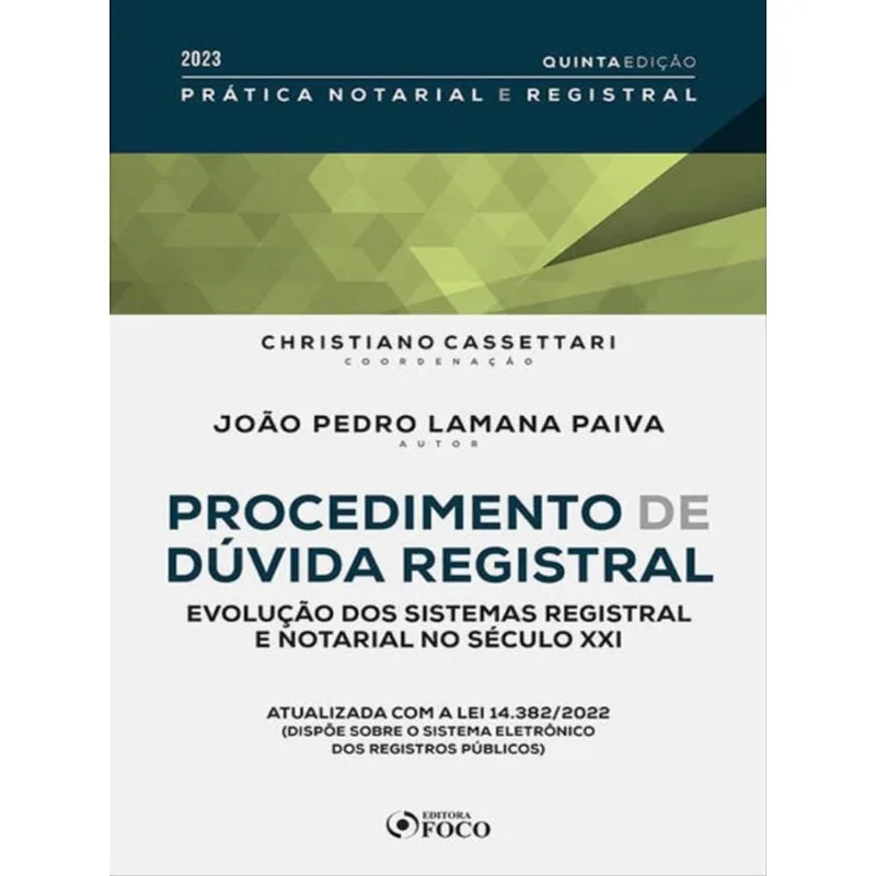 PROCEDIMENTO DE DÚVIDA REGISTRAL - 5ª ED - 2023