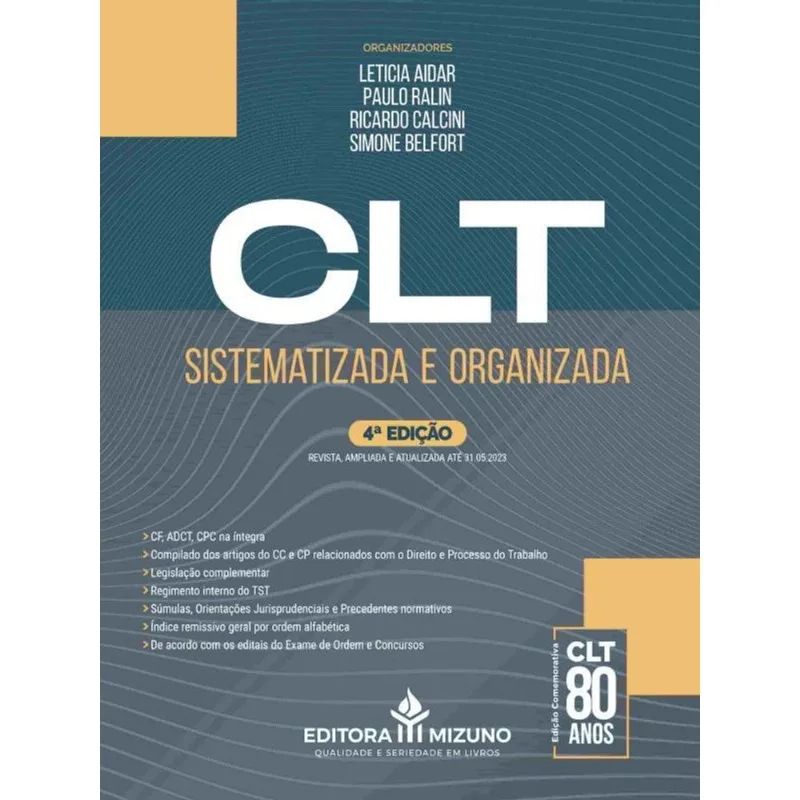 CLT SISTEMATIZADA E ORGANIZADA