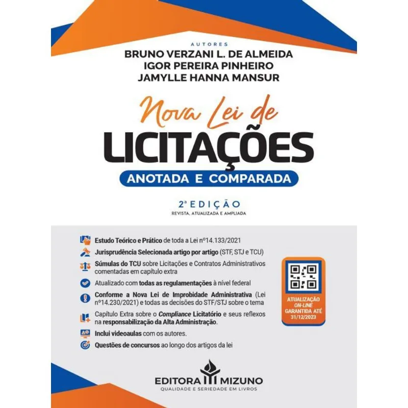 NOVA LEI DE LICITAÇÕES ANOTADA E COMPARADA