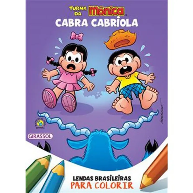 Livro Turma Da Mônica Lendas Brasileiras Para Colorir Cabra Cabriola Girassol Brasil (MP)