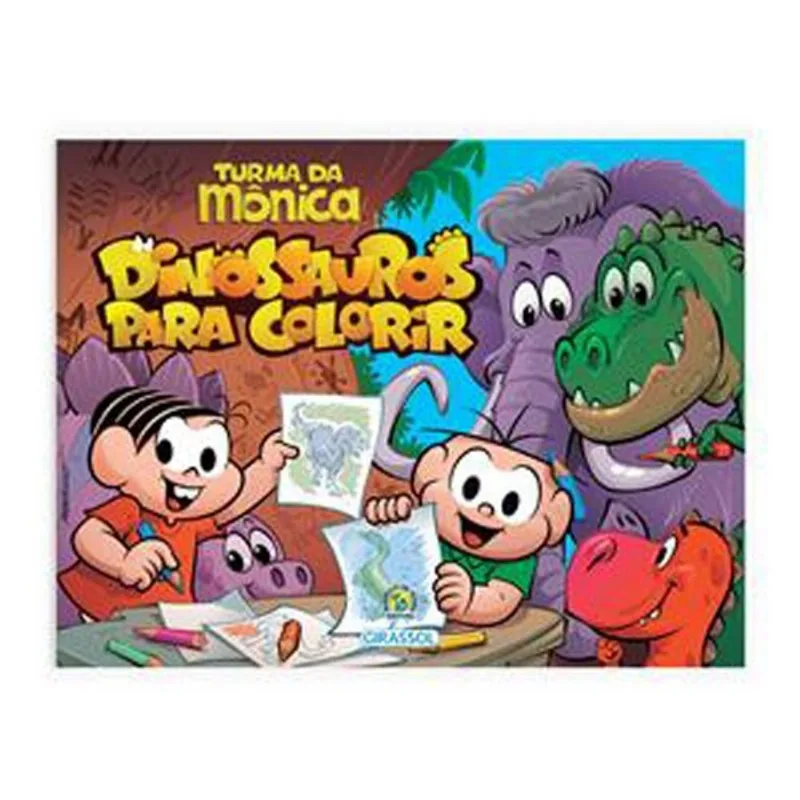Livro Turma Da Mônica Dinossauros Para Colorir Girassol Brasil (MP)