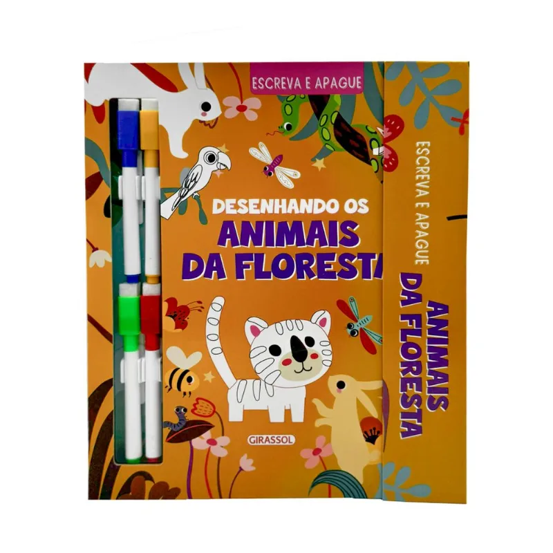 Livro de Atividades - Escreva e Apague - Os Animais da Floresta - Catavento