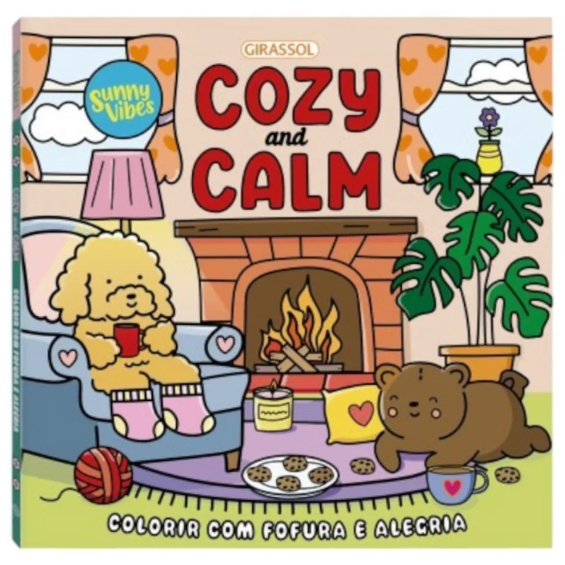 Livro Sunny Vibes: Cozy And Calm Colorir Com Fofura E Alegria Livro De Colorir Girassol Brasil (MP)