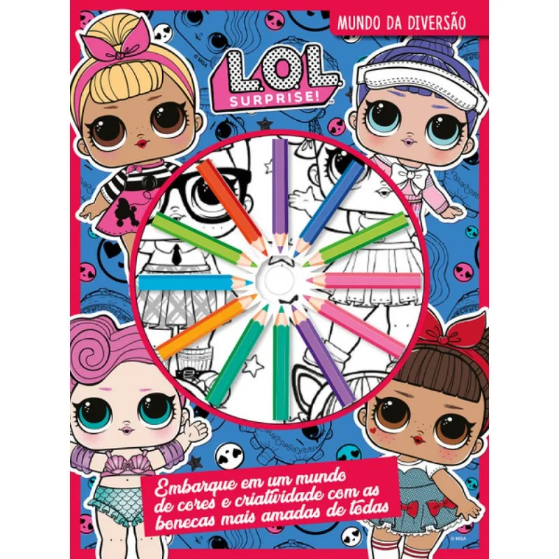 LOL Surprise Mundo da Diversão com Lápis de Cor