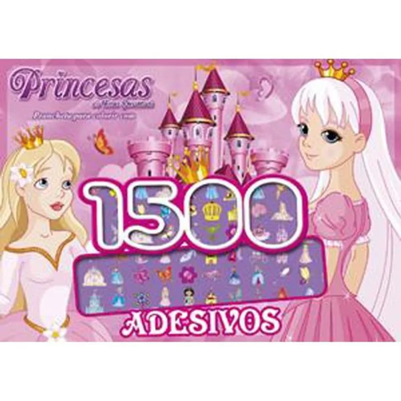 Livro Princesas Prancheta Para Colorir Com 1500 Adesivos On Line (MP)