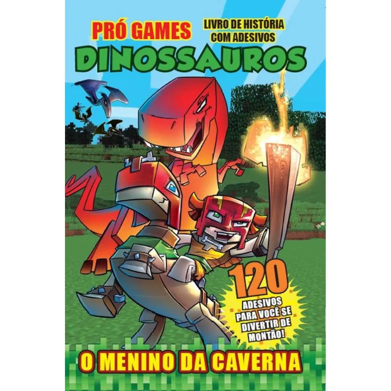 Livro de História com Adesivos Dinossauros
