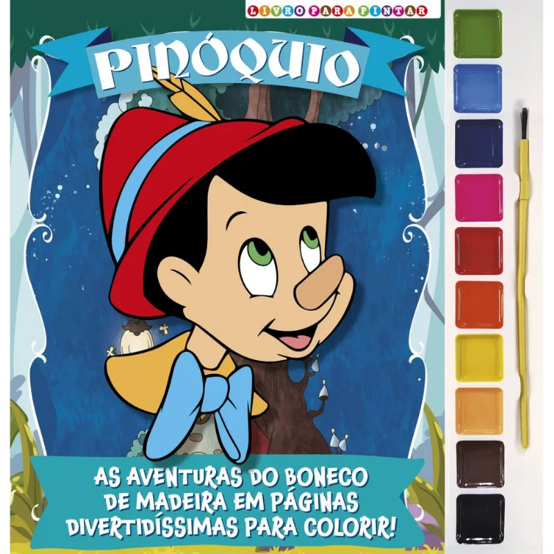Pinóquio Livro para Pintar com Aquarela