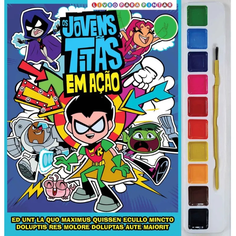 Jovens Titans Livro para Pintar com Aquarela