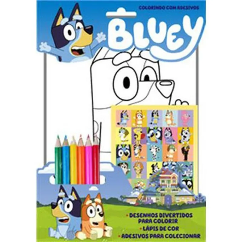 Livro Bluey Colorindo Com Adesivos 32467 - On Line (MP)