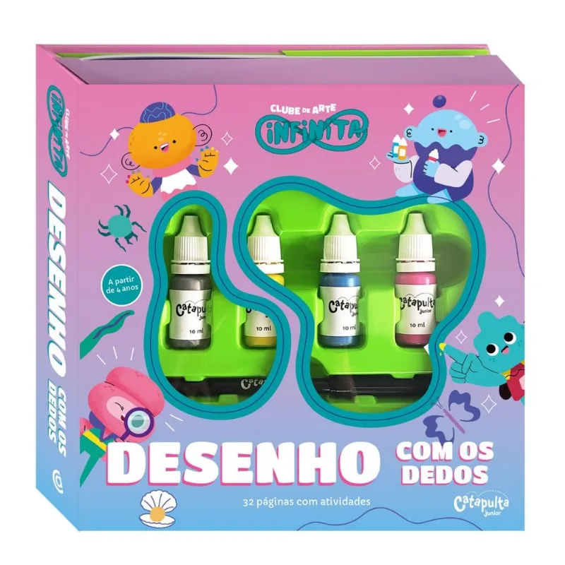 Livro De Atividades - Clube Da Arte Infinita - Desenho Com Os Dedos - Catapulta - CATAPULTA EDITORES
