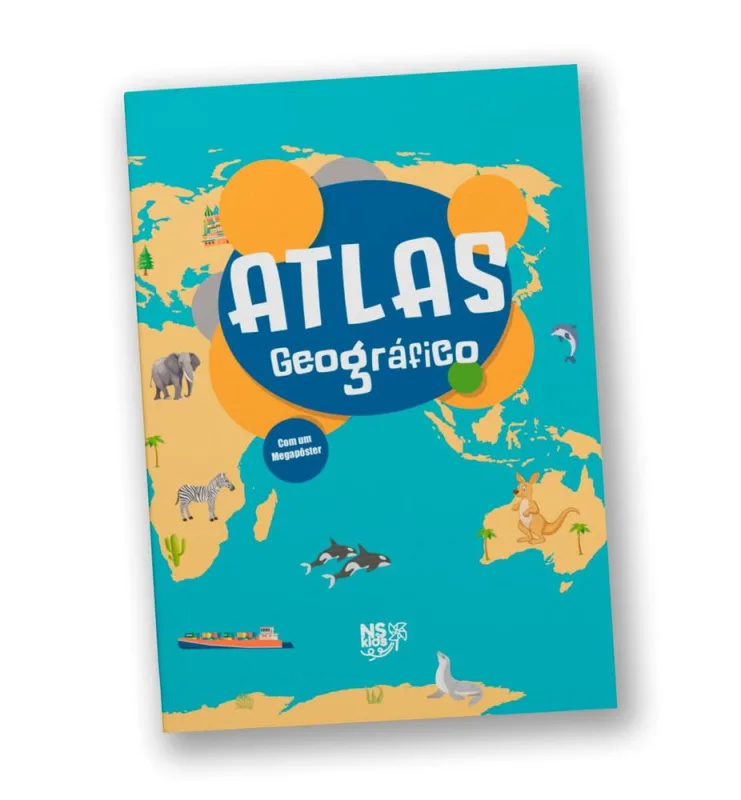 Atlas Geográfico - Com Megapôster - LC - Livros