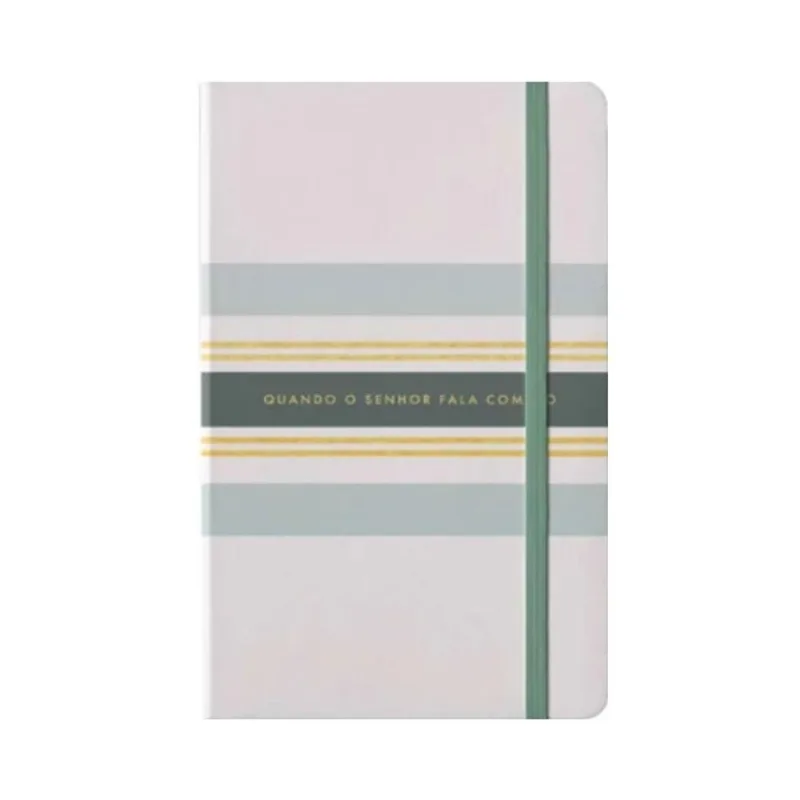 CADERNO DE ANOTAÇÕES - VERDE E BRANCO