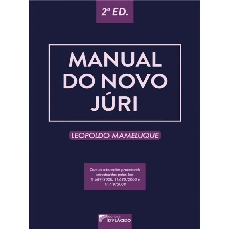 MANUAL DO NOVO JÚRI - VOL. 1